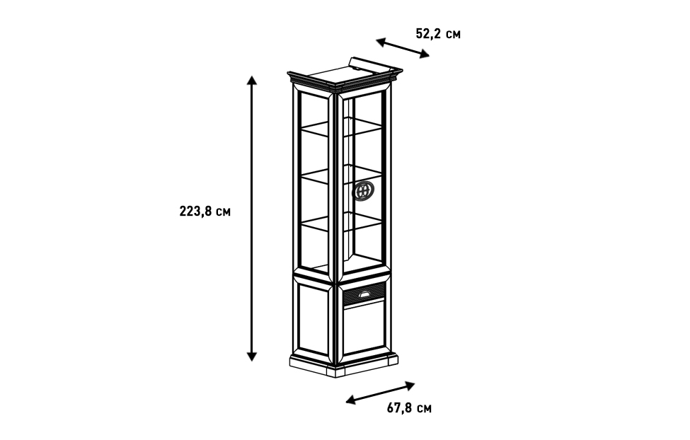 Шкафы-витрины - изображение №4 "Шкаф Изотта"  на www.Angstrem-mebel.ru