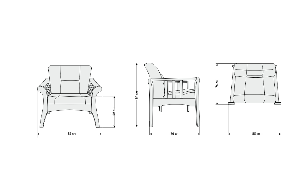 Мягкие кресла - изображение №5 "Кресло Визит, Д1"  на www.Angstrem-mebel.ru
