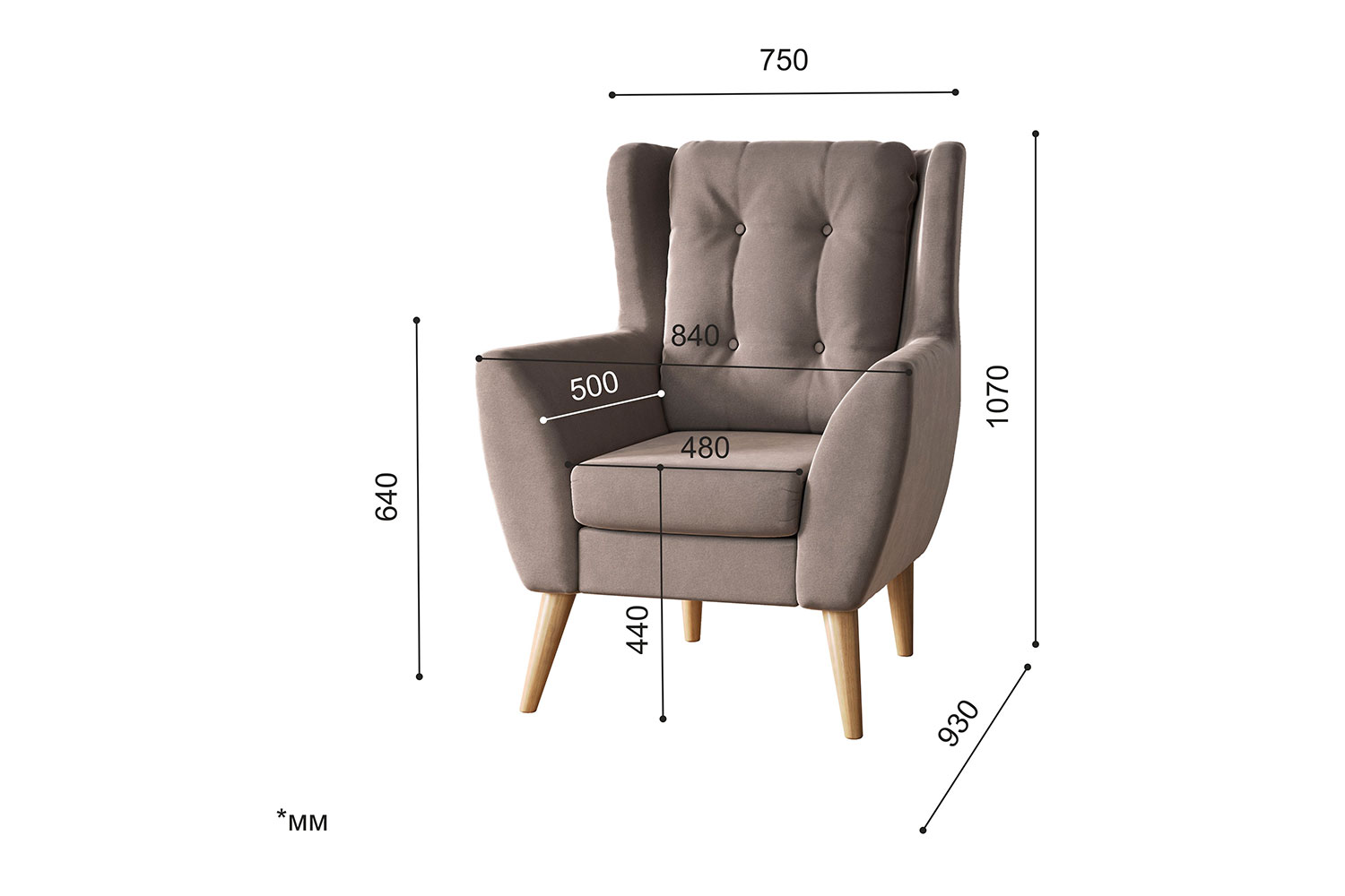 Мягкие кресла - изображение №10 "Кресло Ладога, Д4"  на www.Angstrem-mebel.ru