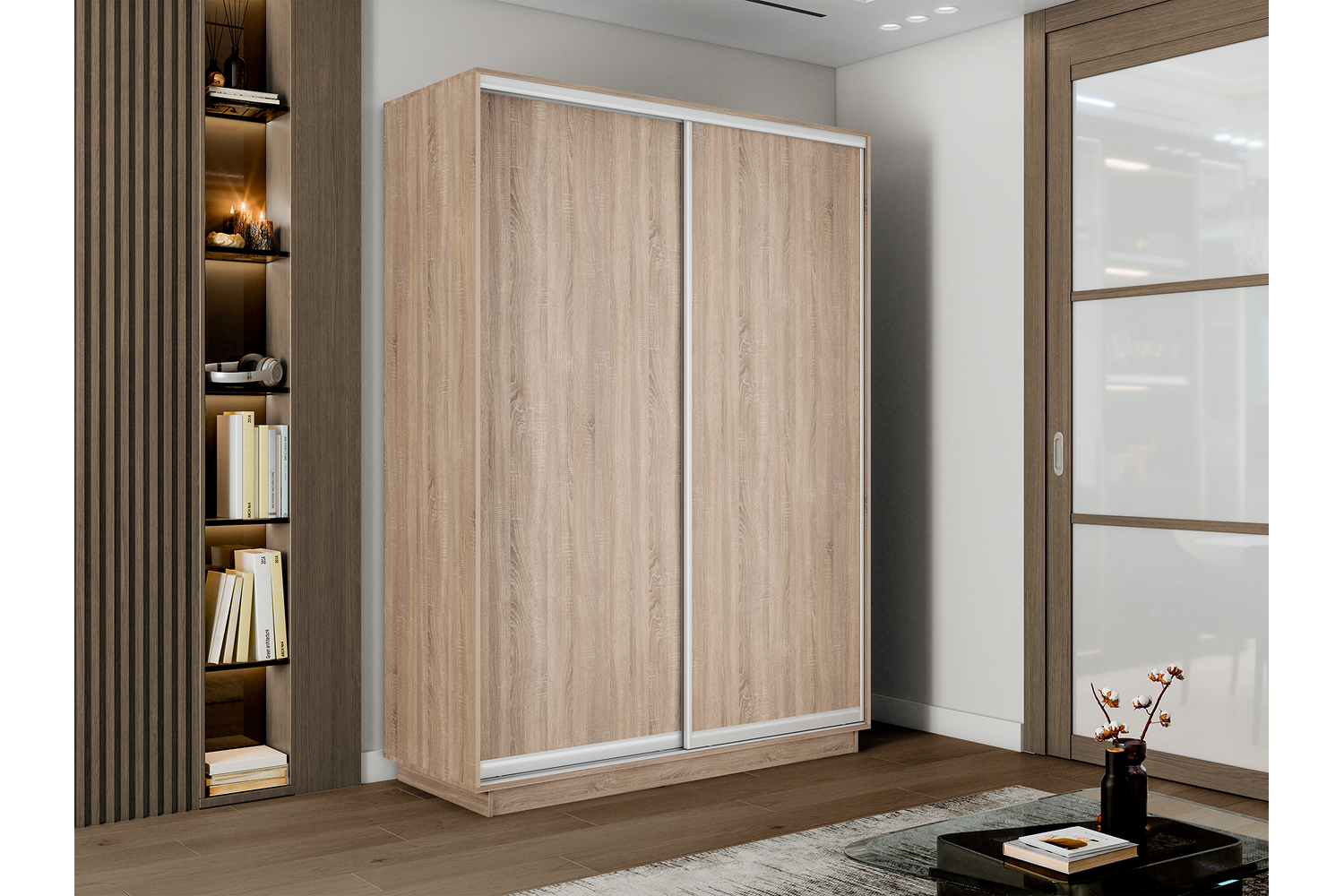 Шкафы-купе - изображение №4 "Шкаф-купе Премиум 2х дв 120х220х60 Сонома"  на www.Angstrem-mebel.ru