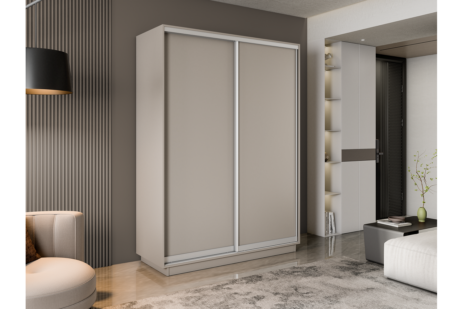 Шкафы-купе - изображение №4 "Шкаф-купе Премиум 2х дв 120х220х60 Кашемир"  на www.Angstrem-mebel.ru