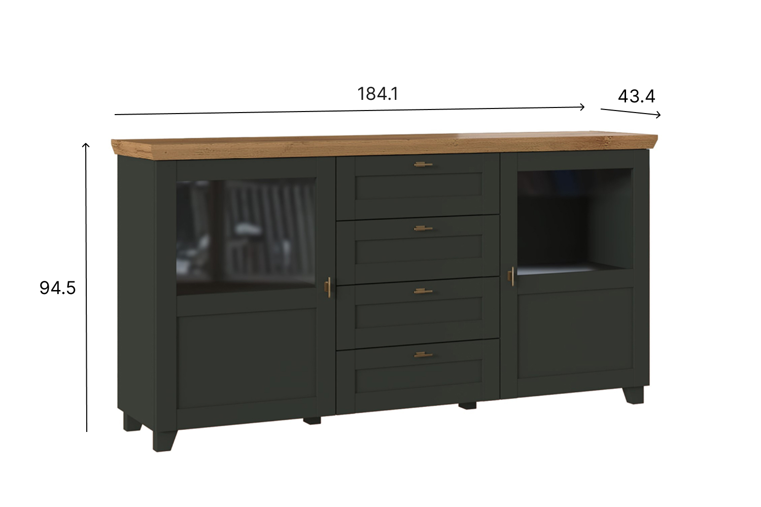 Комоды - изображение №4 "Комод Эмили с выкатными ящиками"  на www.Angstrem-mebel.ru