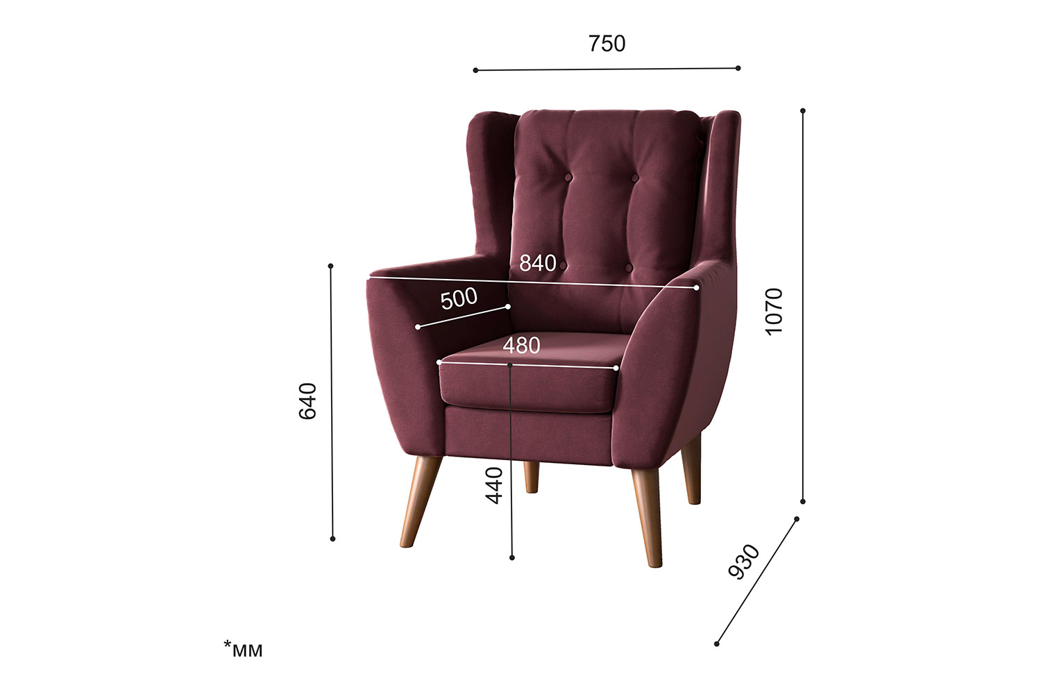 Мягкие кресла - изображение №8 "Кресло Ладога, Д2"  на www.Angstrem-mebel.ru